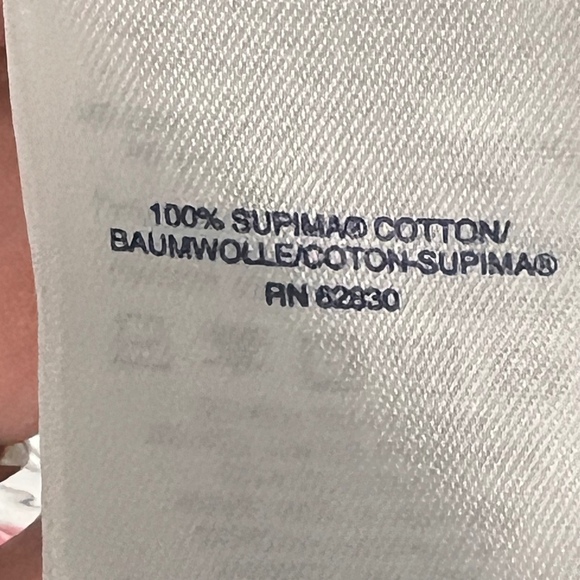 Lands' End Floral Button Up Shirt No Iron Supima Cotton Top Gray Pink 14T Tall - Picture 5 of 13